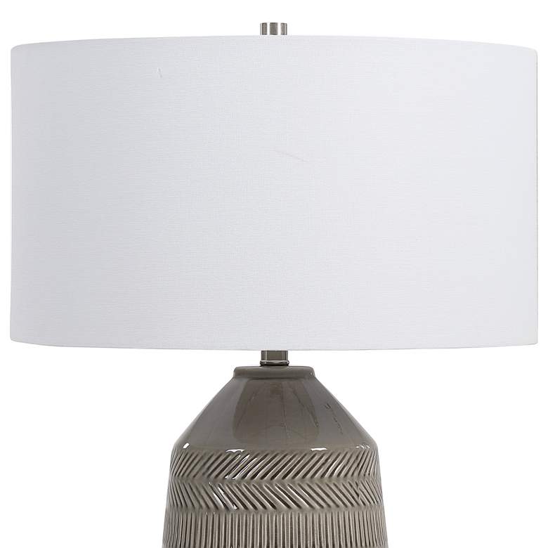 Image 4 Uttermost Rewind 31 1/2 inch Soft Gray Glaze Ceramic Table Lamp more views