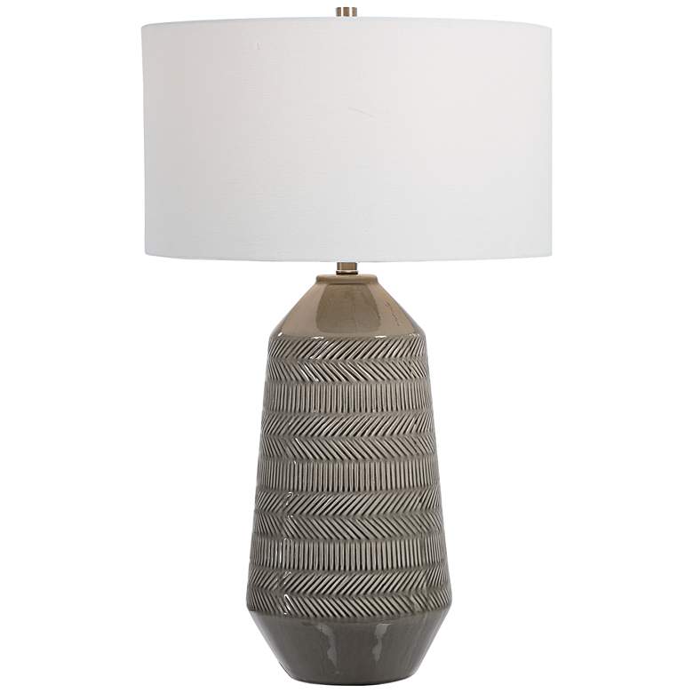 Image 6 Uttermost Rewind 31 1/2 inch Soft Gray Glaze Ceramic Table Lamp more views