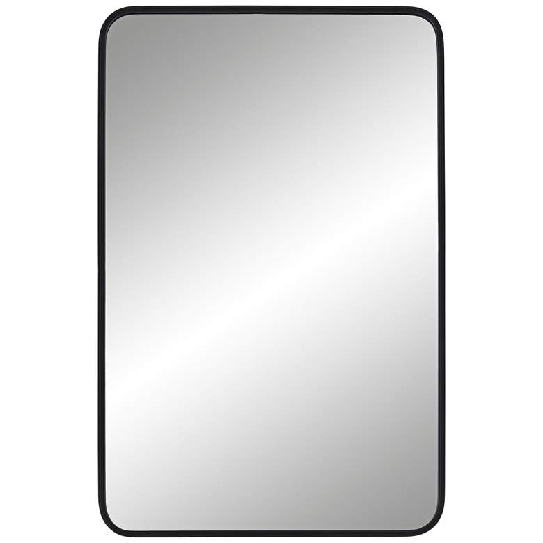Image 2 Uttermost Rexi 24" x 38" Black Rectangular Wall Mirror