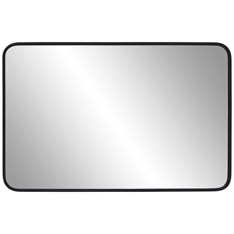 Image 5 Uttermost Rexi 24" x 38" Black Rectangular Wall Mirror more views