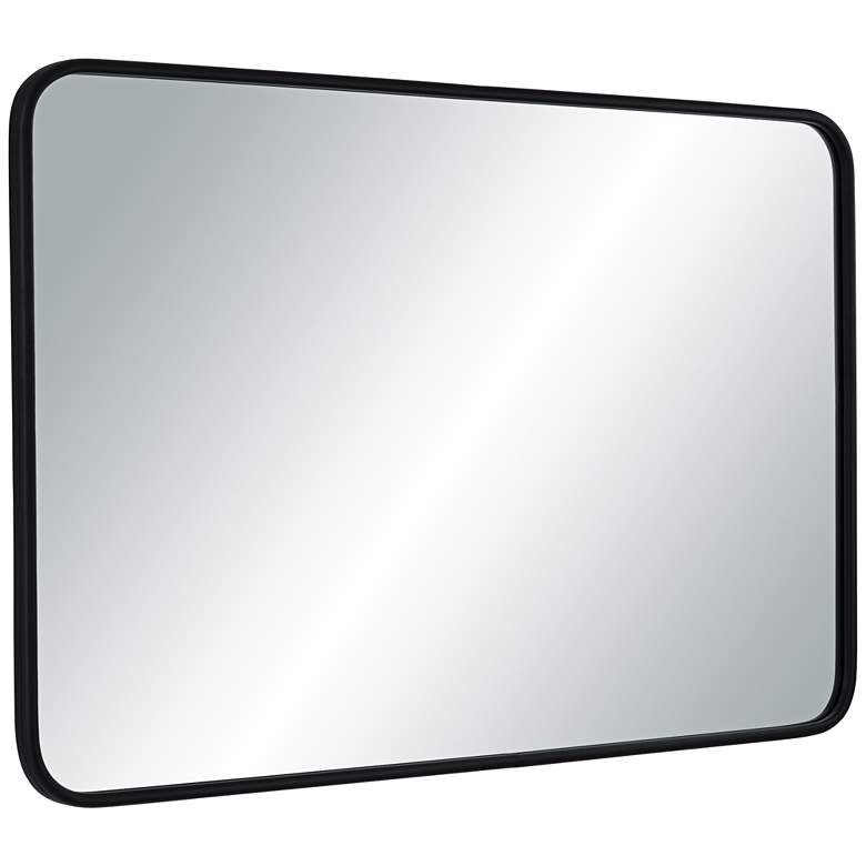 Image 7 Uttermost Rexi 24" x 38" Black Rectangular Wall Mirror more views