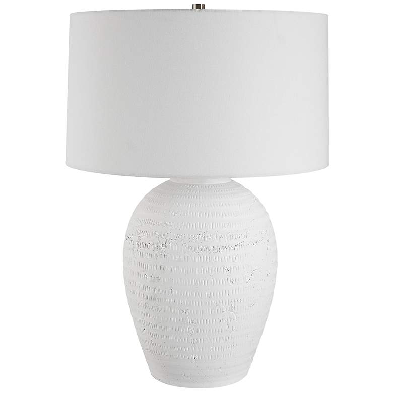 Image 7 Uttermost Reyna 28 1/2 inch High White Ceramic Table Lamp more views