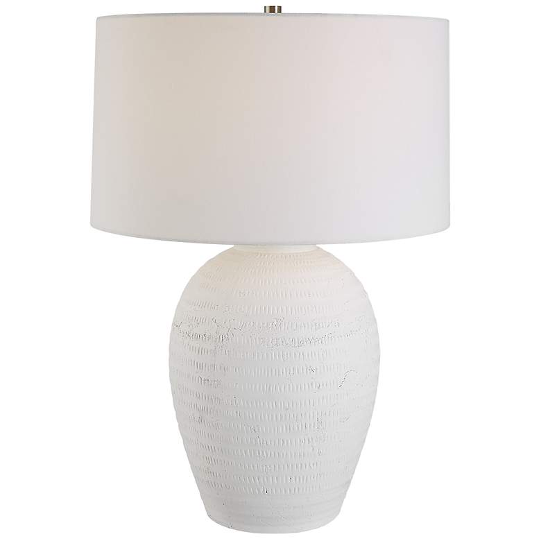 Image 2 Uttermost Reyna 29" High Chalk White Ceramic Table Lamp
