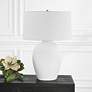 3_Uttermost Reyna 29" High Chalk White Ceramic Table Lamp more views