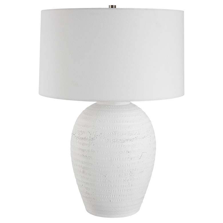 Image 4 Uttermost Reyna 29" High Chalk White Ceramic Table Lamp more views