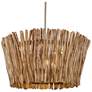 2_Uttermost Rhea 29 1/2" Wide 4 Lt Natural Wood Chandelier