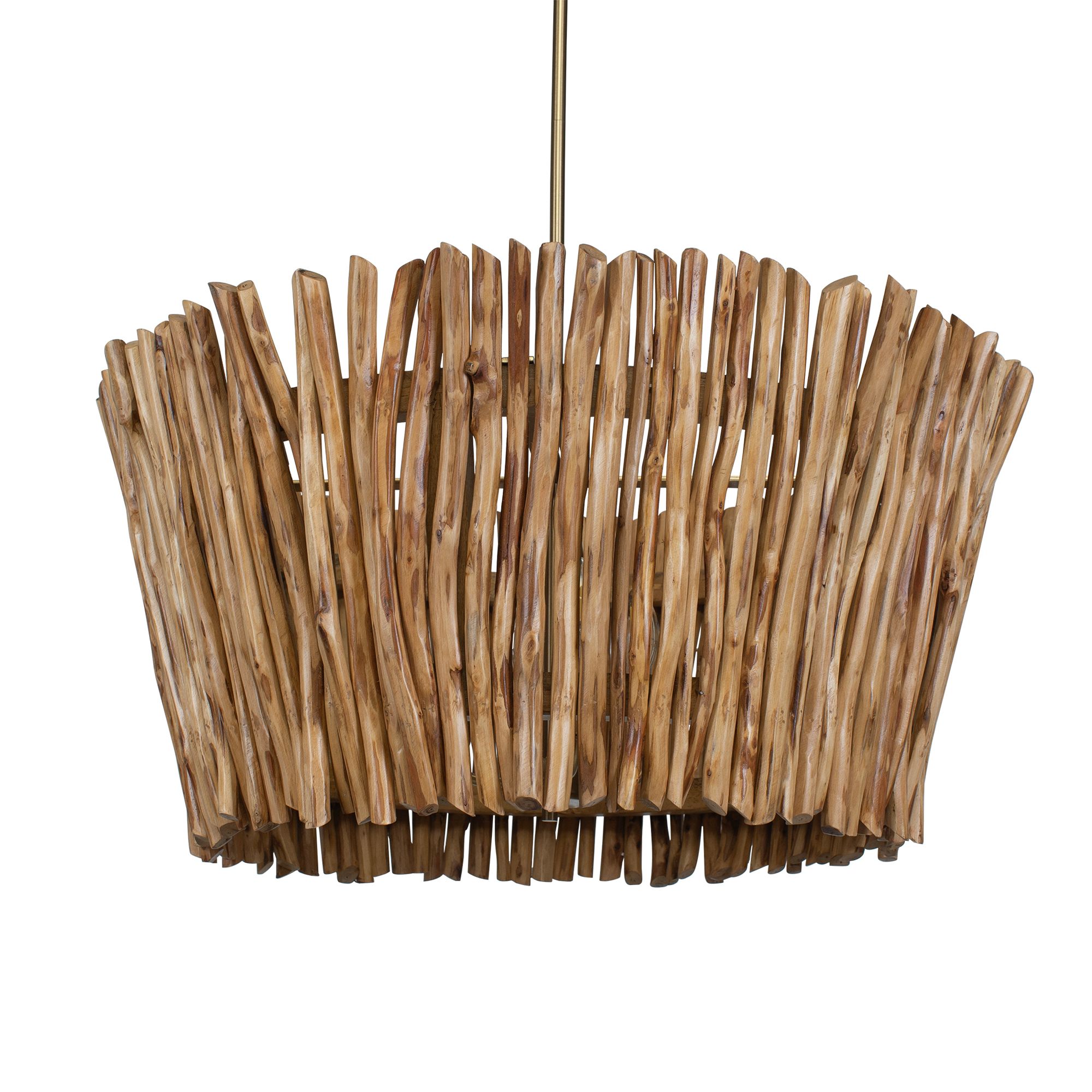 Uttermost Rhea 29 1/2" Wide 4 Lt Natural Wood Chandelier