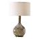Uttermost Rhine Warm Brown and Smoke Gray Glass Table Lamp
