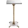 Uttermost Richelieu 12 3/4" Wide Brushed Brass and Crystal Drink Table