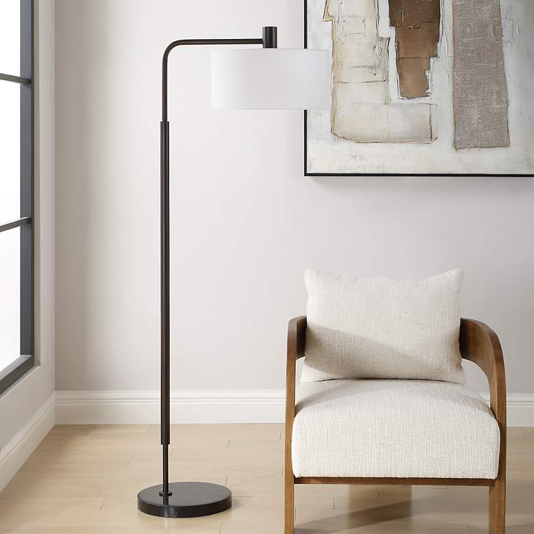 Image 3 Uttermost Richie 66" High Black Steel Floor Lamp more views