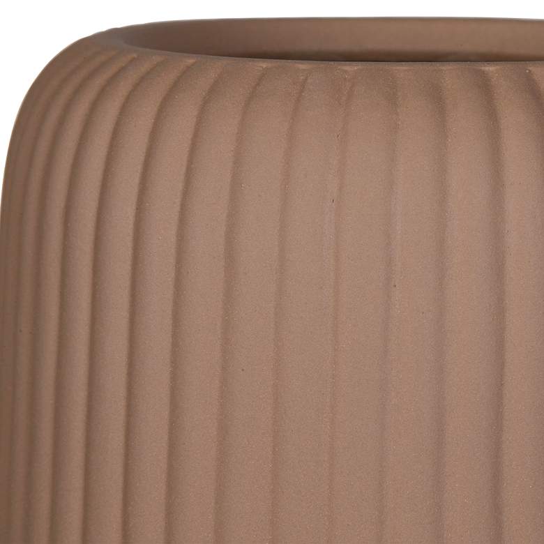 Image 3 Uttermost Ridge Light Brown Earthenware 2-Piece Vase Set more views