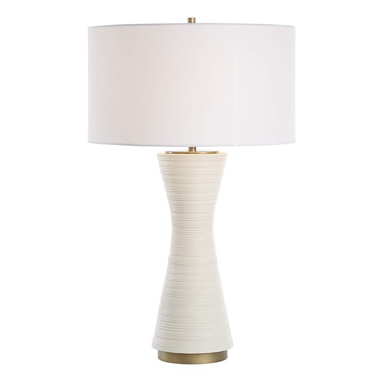 Image 2 Uttermost Ridgeline 29 3/4" High Matte White Ceramic Table Lamp