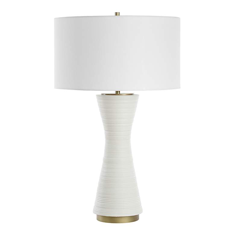 Image 4 Uttermost Ridgeline 29 3/4" High Matte White Ceramic Table Lamp more views