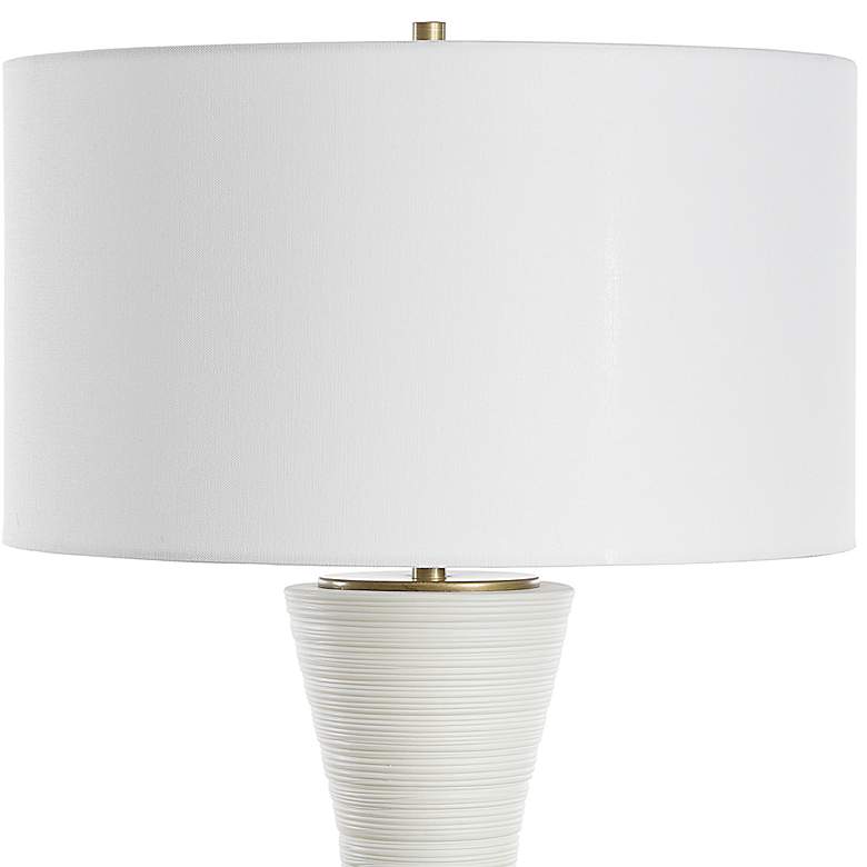 Image 5 Uttermost Ridgeline 29 3/4" High Matte White Ceramic Table Lamp more views