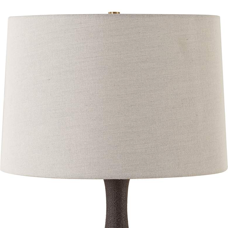 Image 5 Uttermost Rimini Matte Black Ribbed Ceramic Table Lamp more views