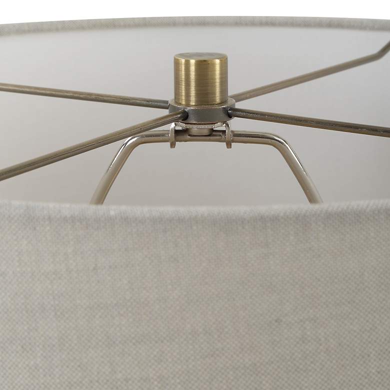 Image 6 Uttermost Rimini Matte Black Ribbed Ceramic Table Lamp more views