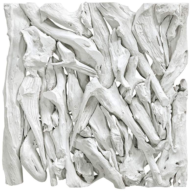 Image 2 Uttermost Rio Whitewashed 23 1/2" Square Wood Wall Art