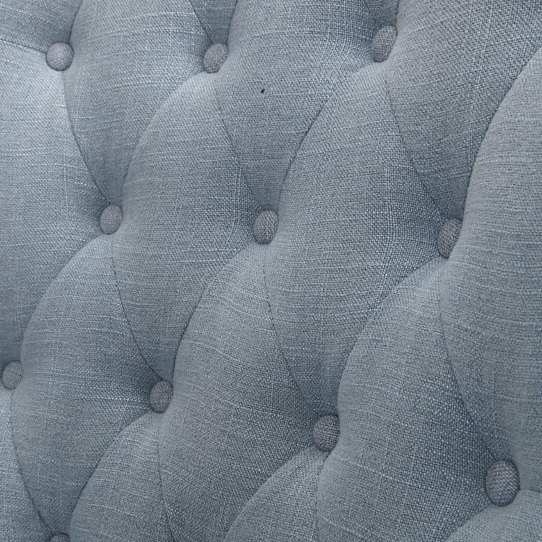 Image 5 Uttermost Rioni 28 1/2" Wide Blue Gray Fabric Tufted Wing Chair more views