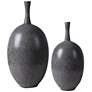 Uttermost Riordan Black and White Ceramic Vases Set of 2