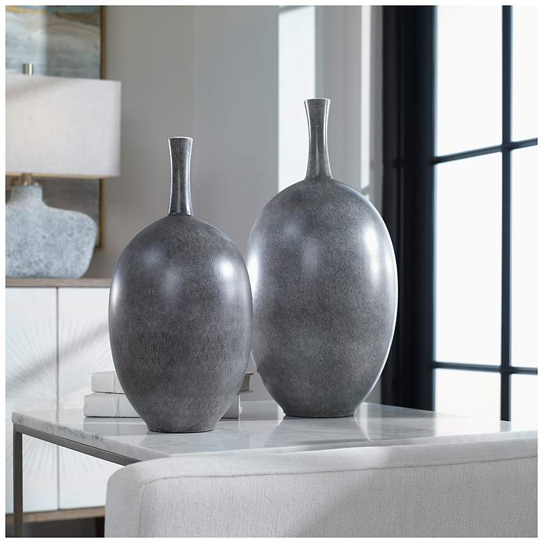 Uttermost Ripple Vase Uttermost Riordan Black and White Ceramic Vases Set of 2 - #78F65 ...