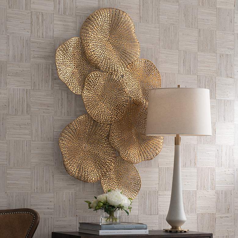 Image 3 Uttermost Ripley 47 1/4" Wide Gold Metal Wall Art more views