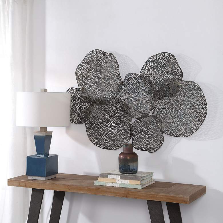 Image 4 Uttermost Ripley 47 1/4" Wide Pierced Metal Leaf Wall Art more views