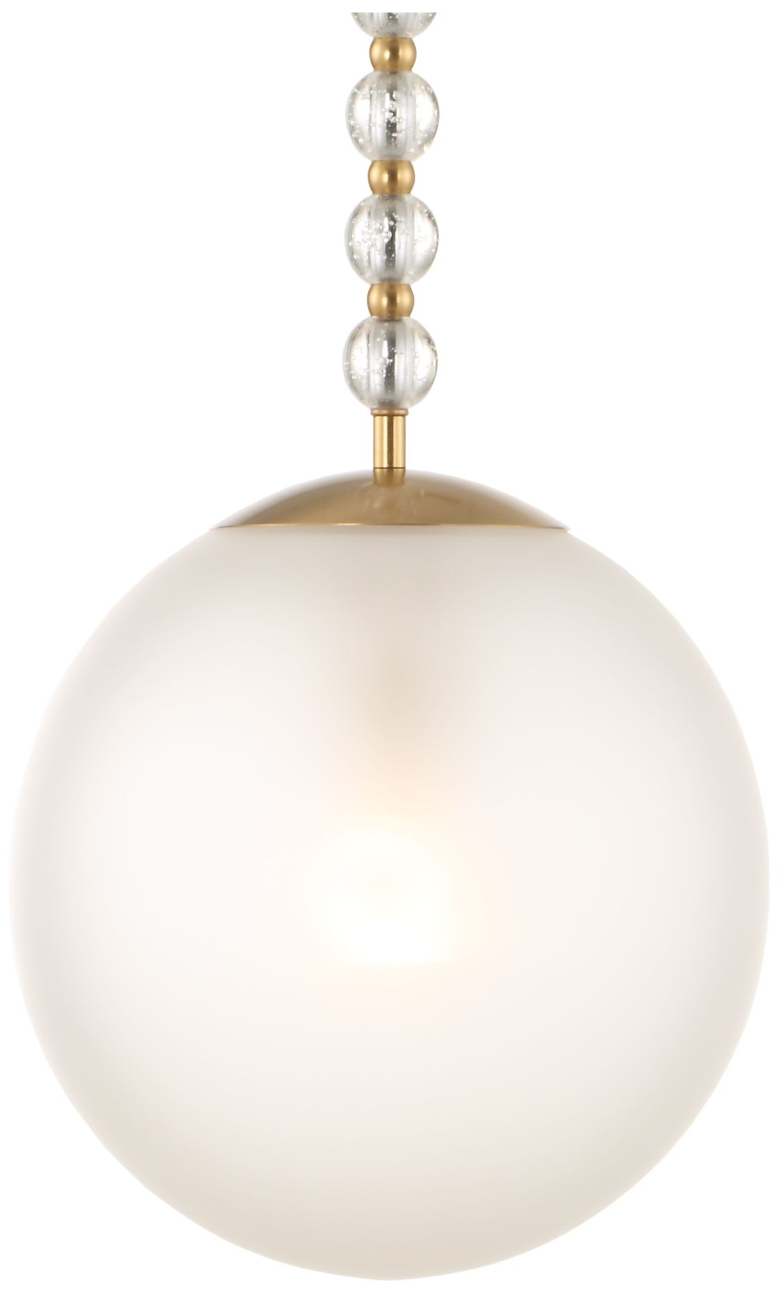 Image 2 Uttermost Ripple 11 5/8" Wide Brass 1-Light Frosted Glass Pendant