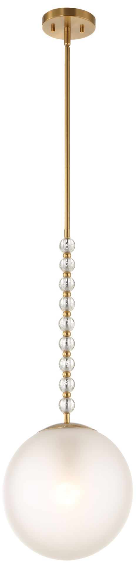 Image 3 Uttermost Ripple 11 5/8" Wide Brass 1-Light Frosted Glass Pendant more views