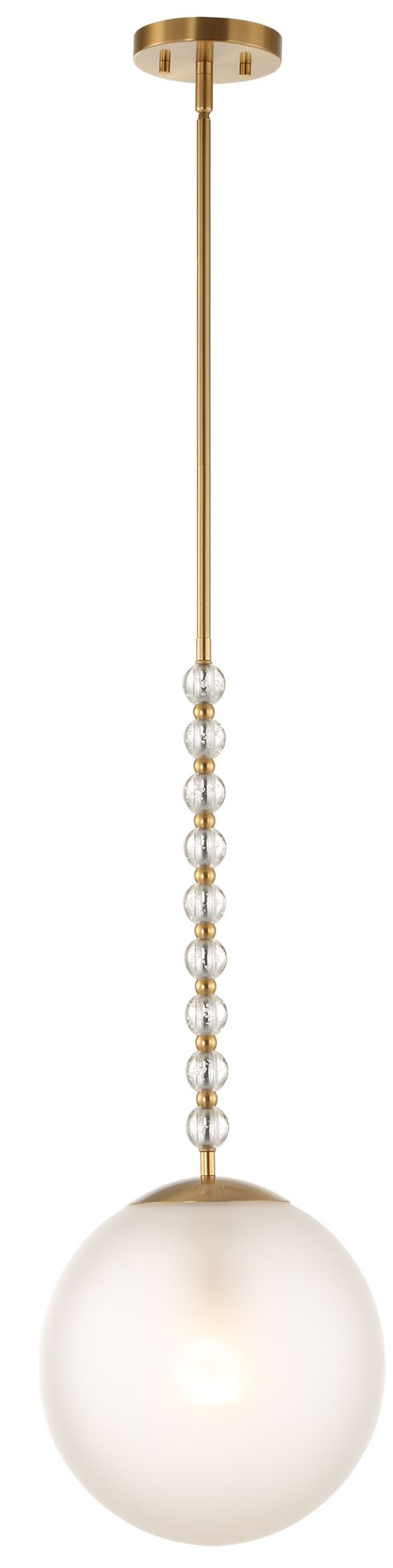 Image 4 Uttermost Ripple 11 5/8" Wide Brass 1-Light Frosted Glass Pendant more views