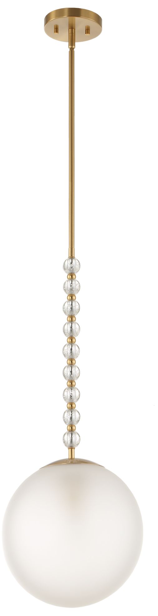 Image 5 Uttermost Ripple 11 5/8" Wide Brass 1-Light Frosted Glass Pendant more views