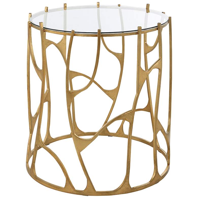 Image 2 Uttermost Ritual Round Gold Side Table