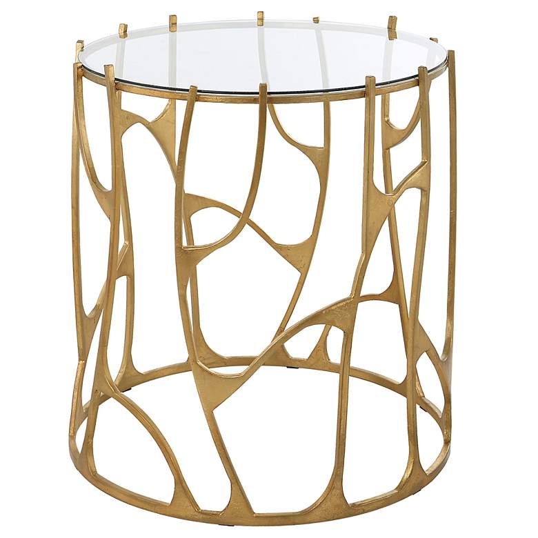 Image 2 Uttermost Ritual Round Gold Side Table