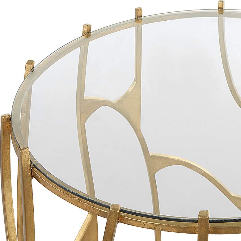 Image 4 Uttermost Ritual Round Gold Side Table more views
