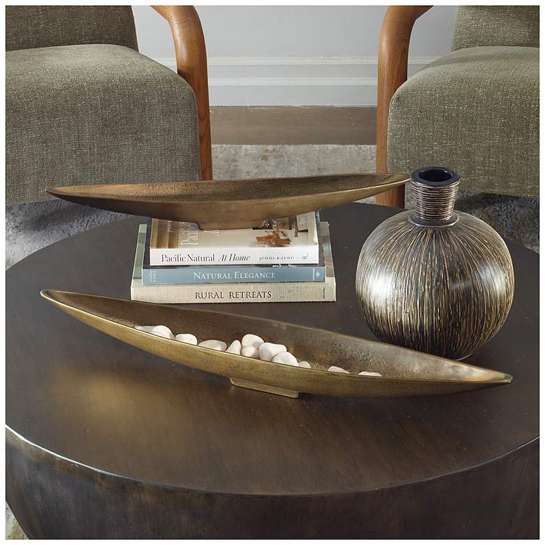 Image 2 Uttermost River Run Cast Aluminum 2-Piece Decorative Bowls more views