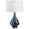 Uttermost Riviera 27 3/4" High Sapphire Navy Blue Glass Table Lamp