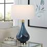 1_Uttermost Riviera 27 3/4" High Sapphire Navy Blue Glass Table Lamp