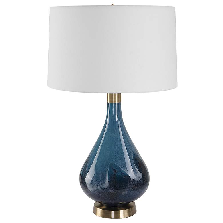 Image 4 Uttermost Riviera 27 3/4" High Sapphire Navy Blue Glass Table Lamp more views