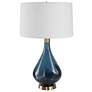 4_Uttermost Riviera 27 3/4" High Sapphire Navy Blue Glass Table Lamp more views