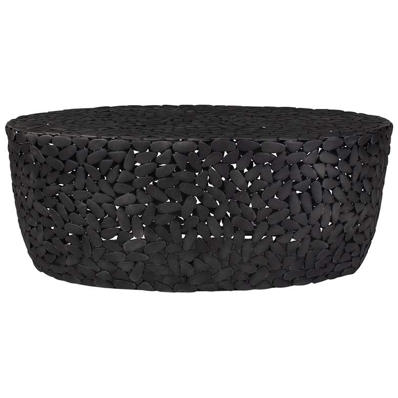 Image 2 Uttermost Rivington 40" W Black Aluminum Outdoor Coffee Table