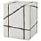 Uttermost Rocklyn 16 1/4" H Outdoor White Garden Stool with Bronze Inlay
