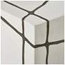 5_Uttermost Rocklyn 16 1/4" H Outdoor White Garden Stool with Bronze Inlay more views