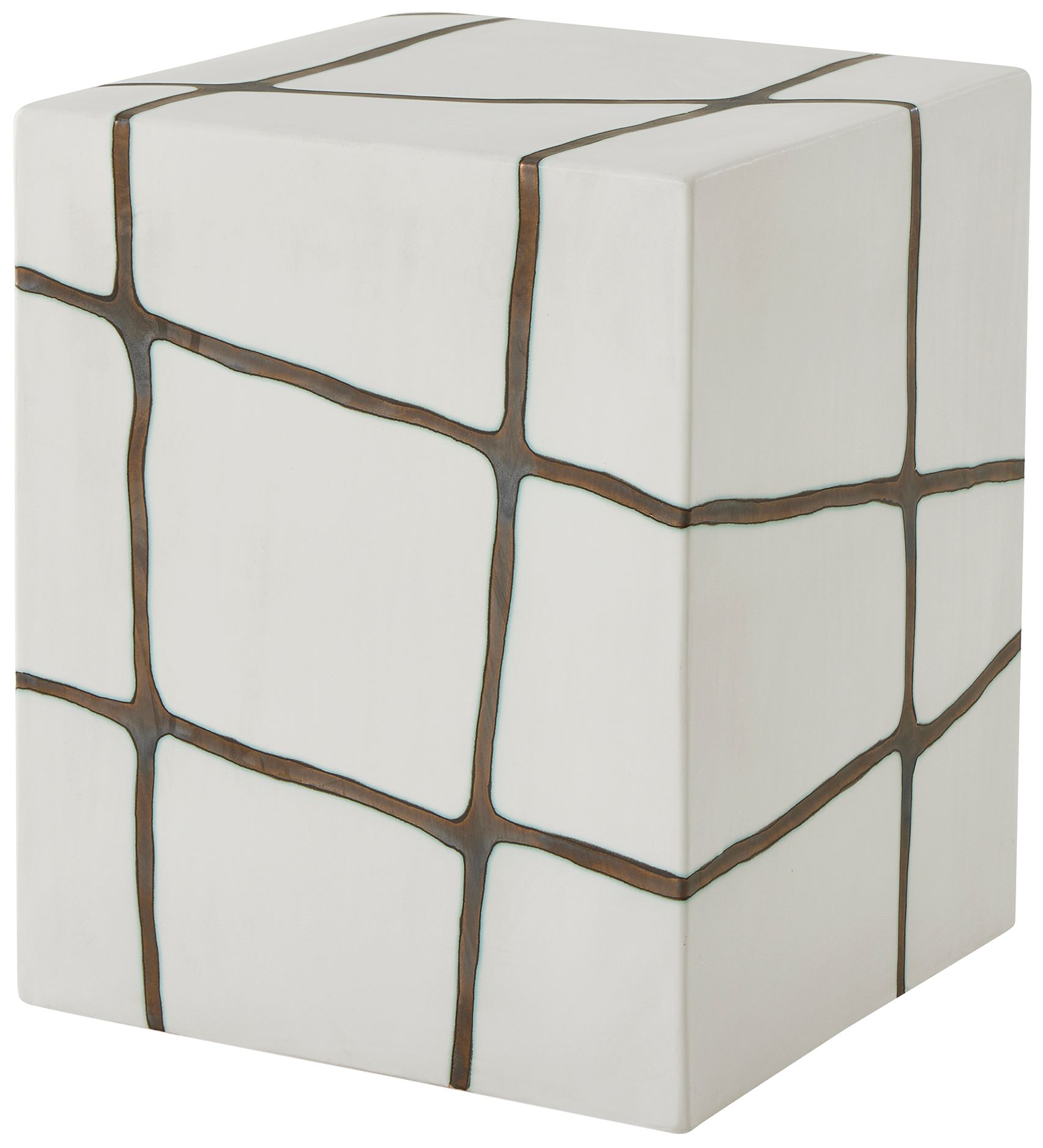 Image 3 Uttermost Rocklyn 16 1/4" H Outdoor White Garden Stool more views