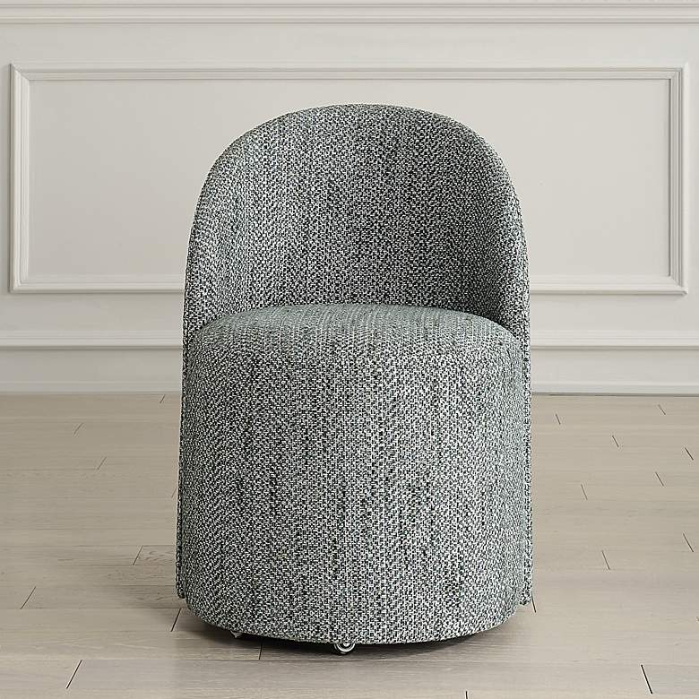 Image 3 Uttermost Roll With It Teal Dining Chair more views