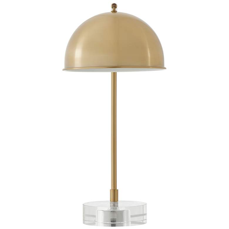 Image 4 Uttermost Romani 22" High Antique Brass Plated Desk Lamp with Crystal Base more views