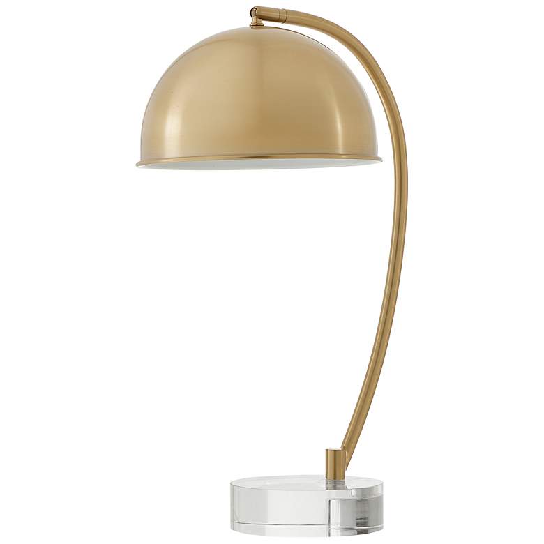 Image 5 Uttermost Romani 22" High Antique Brass Plated Desk Lamp with Crystal Base more views