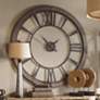 1_Uttermost Ronan Rustic Bronze 60" Round Wall Clock