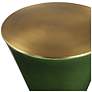 4_Uttermost Ronde 24" H x 8 1/2" W Green and Brass Drink Table more views