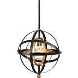 Uttermost Rondure 15&quot; Wide Bronze and Brass Orb Pendant