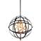 Uttermost Rondure 23" Wide Bronze and Brass Pendant
