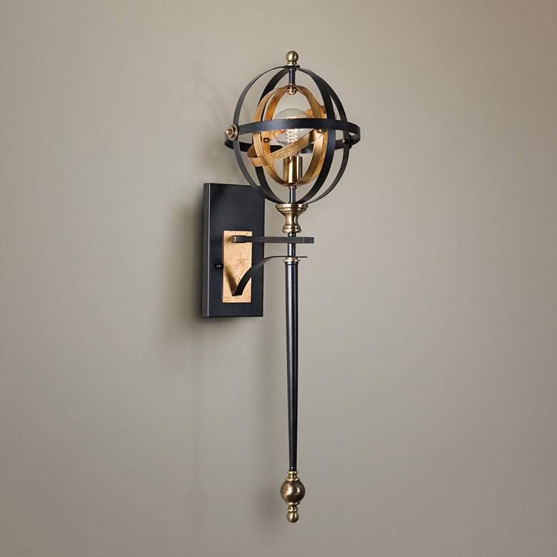 Image 1 Uttermost Rondure 36 1/4 inch High Oil-Rubbed Bronze Wall Sconce